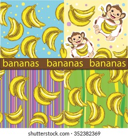 "seamless pattern bananas" for design
