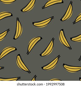 seamless pattern with bananas. fruit print. suitable for printing on tack, wrapping paper