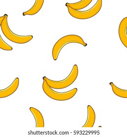 Seamless pattern bananas. Fruits background