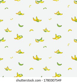 Seamless pattern with bananas as objects can be used for baby clothes, pillowcases, bed sheets and much more