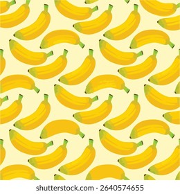 Seamless pattern with bananas on a light background. Vector illustration.