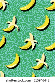 Seamless pattern with bananas in pop art style 1