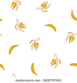 seamless pattern with bananas, summer fruity design