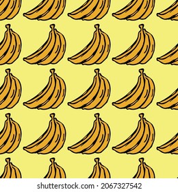 seamless pattern of bananas. vector illustration