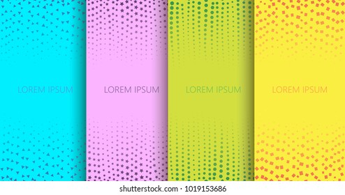 Seamless pattern. Banner collection. Abstract textured background design. Vector illustration for geometric minimalistic design.