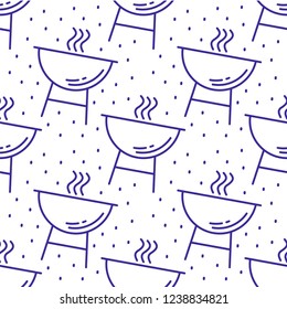 Seamless pattern barbecue grill. 