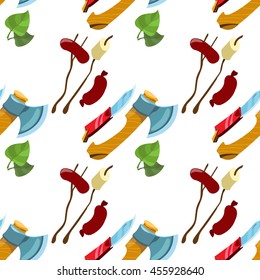 Seamless pattern barbecue theme. Holidays, picnic, gatherings design surface.