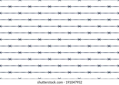 Seamless Pattern Of The Barbed Wire