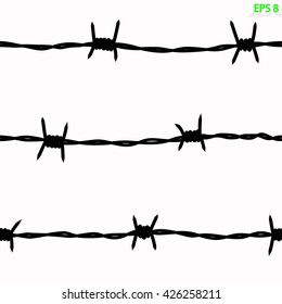 Seamless Pattern Barbed Wire Vector Eps Stock Vector (Royalty Free ...