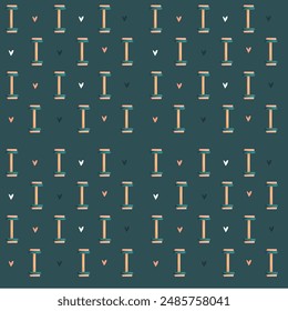 Seamless pattern barble gym illustration