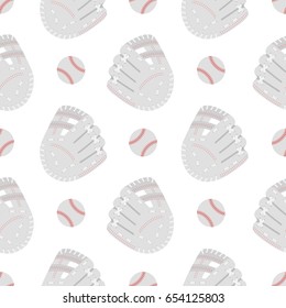Seamless pattern with baseball balls and glove. Good for wrapping paper, postcards and promotional products.
