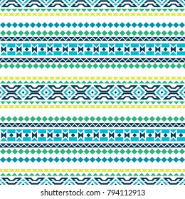 Seamless pattern based on American Indians. Geometric ornament. Background in ethnic style. The texture of fabric, paper, wrapping. Rhombuses, triangles.