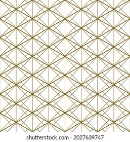 A seamless pattern based on elements of the traditional Japanese craft Kumiko zaiku.