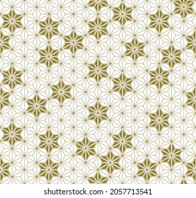 A seamless pattern based on elements of the traditional Japanese craft Kumiko zaiku.