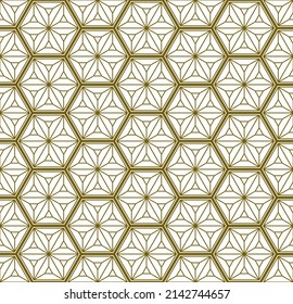 A seamless pattern based on elements of the traditional Japanese craft Kumiko zaiku.