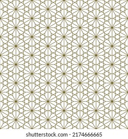 A seamless pattern based on elements of the traditional Japanese craft Kumiko zaiku.