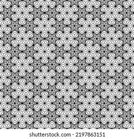 Seamless pattern based on elements of the traditional Japanese craft Kumiko zaiku.