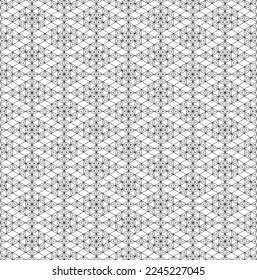 A seamless pattern based on elements of the traditional Japanese craft Kumiko zaiku.
