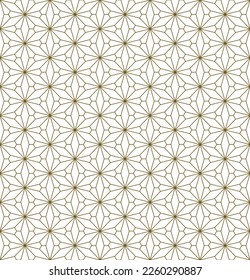 A seamless pattern based on elements of the traditional Japanese craft Kumiko zaiku.