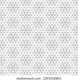 A seamless pattern based on elements of the traditional Japanese craft Kumiko zaiku.