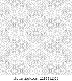 A seamless pattern based on elements of the traditional Japanese craft Kumiko zaiku.