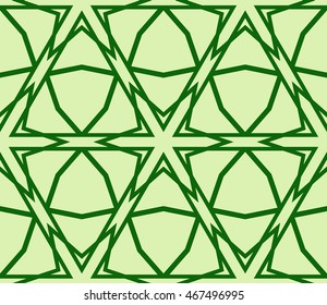 Seamless pattern based on the illusory triangles, rhombus. Vector illustration. For the interior design, wallpaper, textiles, presentations, images illusions. Series abstract cube