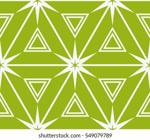 Seamless pattern based on the illusory triangles, rhombus. Vector illustration. For the interior design, wallpaper, textiles, presentations, images illusions. Series abstract cube