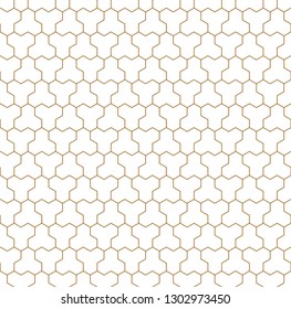 Seamless pattern based on Japanese geometric Kumiko ornament .Silhouette with average thickness lines.Suitable for laser cutting and design.ROUNDED corners.