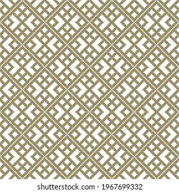 Seamless pattern based on Japanese traditiolal craft kogin .Circles .