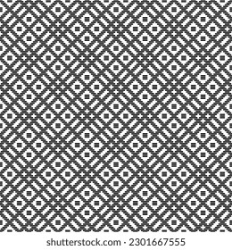 Seamless pattern based on Japanese traditiolal craft kogin .Lines .