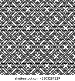 Seamless pattern based on Japanese traditiolal craft kogin .Lines .