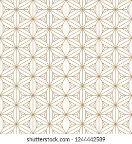 Seamless pattern based on Kumiko ornament .Silhouette with fine thickness lines.Suitable for laser cutting or design.