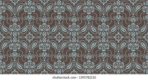 Seamless pattern based on ornament paisley Bandana Print. Vector ornament paisley Bandana Print. Silk neck scarf or kerchief square pattern design style, best motive for print on fabric or papper.