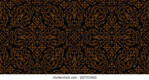 Seamless pattern based on ornament paisley Bandana Print. Boho vintage style vector background. Silk neck scarf or kerchief square pattern design style, best motive for print on fabric or papper.