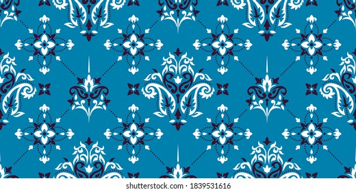 Nahtloses Muster basierend auf dem Ornament Palisley Bandana Print. Boho Vintage-Stil, Vektorhintergrund. Seidenhalsschal oder Kerochmuster Design-Stil, das beste Motiv für Druck auf Stoff oder Papper.