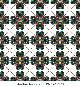 Seamless pattern based on paisley Bandana Print ornament. Vector background in vintage boho style. Square pattern, decorative ornament, blank for a designer, for printing on fabric or paper.