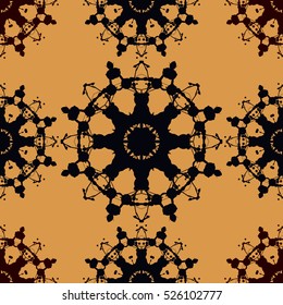 Seamless Pattern Based on Rorschach inkblot test. Abstract seamless pattern. For fabric, wallpaper, print and so on.