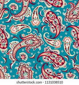 Seamless pattern based on traditional Asian elements Paisley