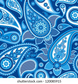 Seamless pattern based on traditional Asian elements Paisley