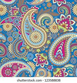 Seamless pattern based on traditional Asian elements Paisley