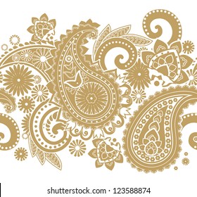 Seamless pattern based on traditional Asian elements Paisley