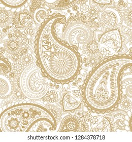 Seamless pattern based on traditional Asian elements Paisley