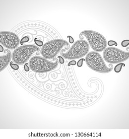 Seamless pattern based on traditional Asian elements Paisley