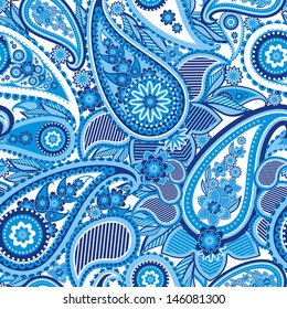 Seamless pattern based on traditional Asian elements Paisley