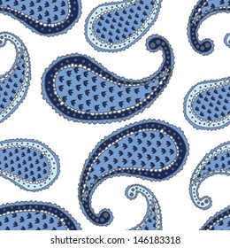Seamless pattern based on traditional Asian elements Paisley