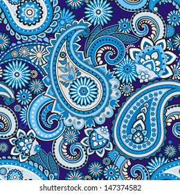 Seamless pattern based on traditional Asian elements Paisley