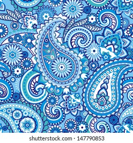Seamless pattern based on traditional Asian elements Paisley
