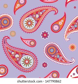 Seamless pattern based on traditional Asian elements Paisley