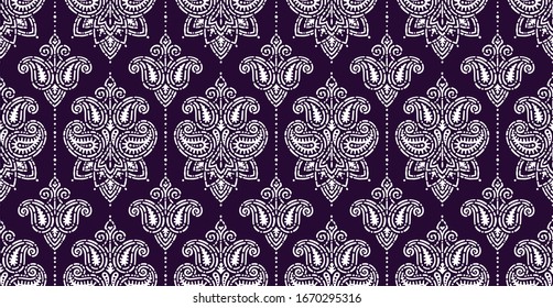 Seamless pattern based on traditional Asian elements Paisley. Boho vintage style vector background. Best motive for print on fabric or papper.