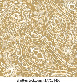 Seamless pattern based on traditional Asian elements Paisley
